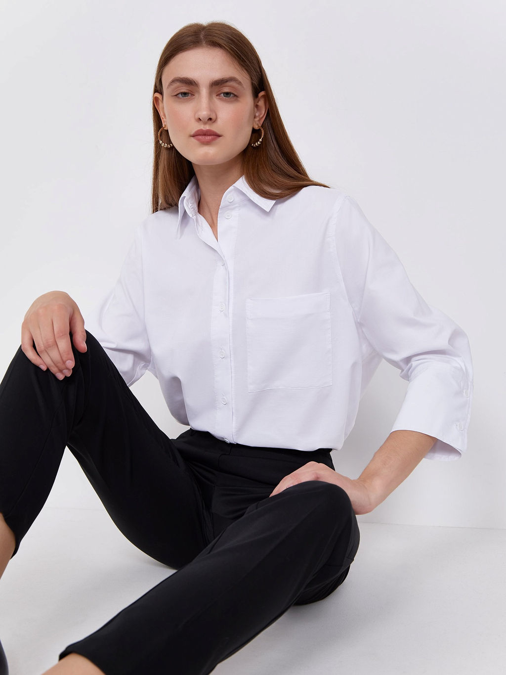 ШОК ЦЕНА - Рубашка однотонная B2858/faxon - Emka фото 2