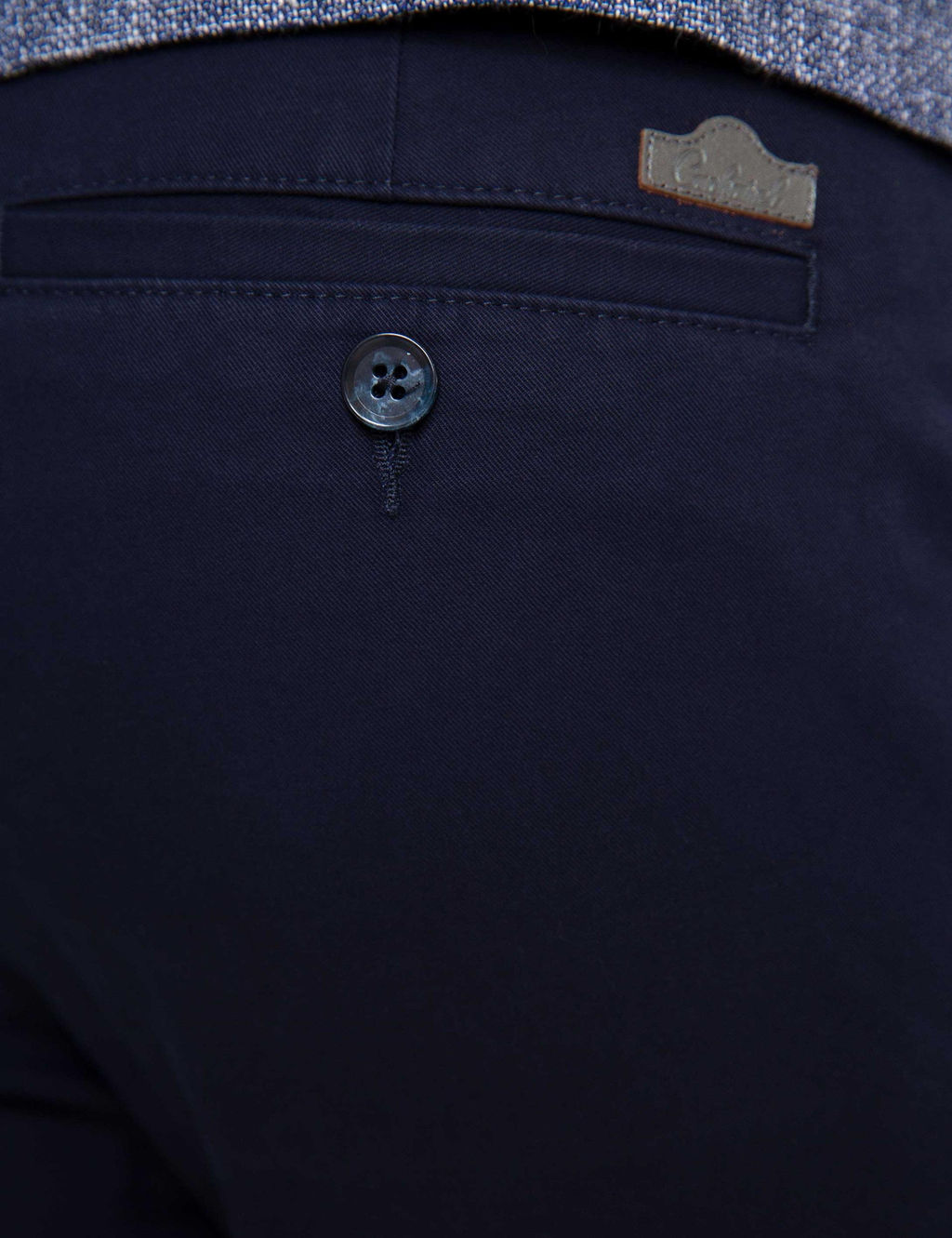 Темно-синие брюки узкого кроя из плотной ткани - Cacharel фото 4