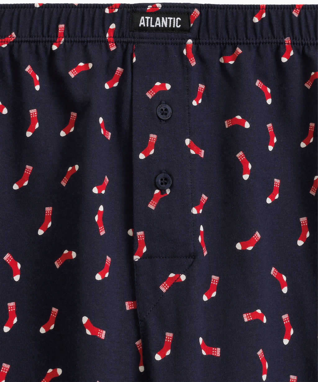 ATLANTIC 2GMB-010 Трусы боксеры Socks - набор 2 шт. темно-синий фото 6