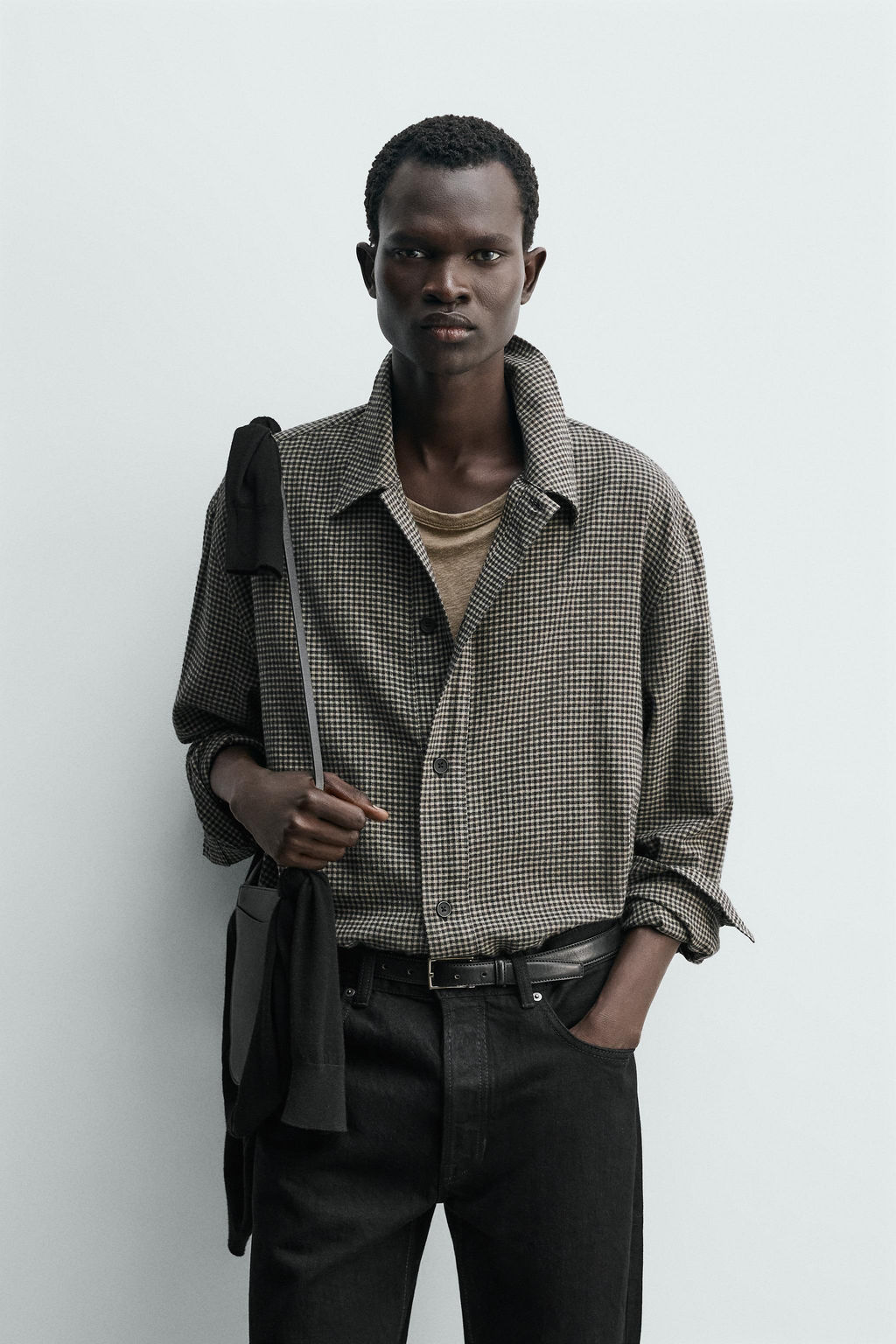 SOBRECAMISA CUADROS / Gris - Zara фото 2