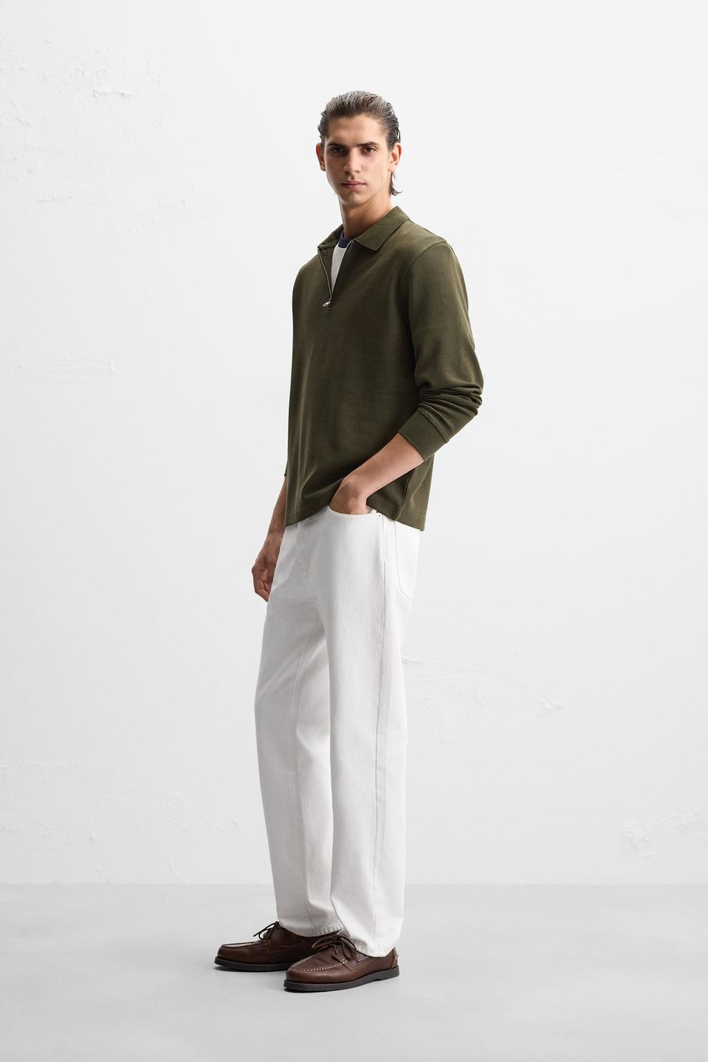 ZIP COLLAR POLO SHIRT - Zara фото 21