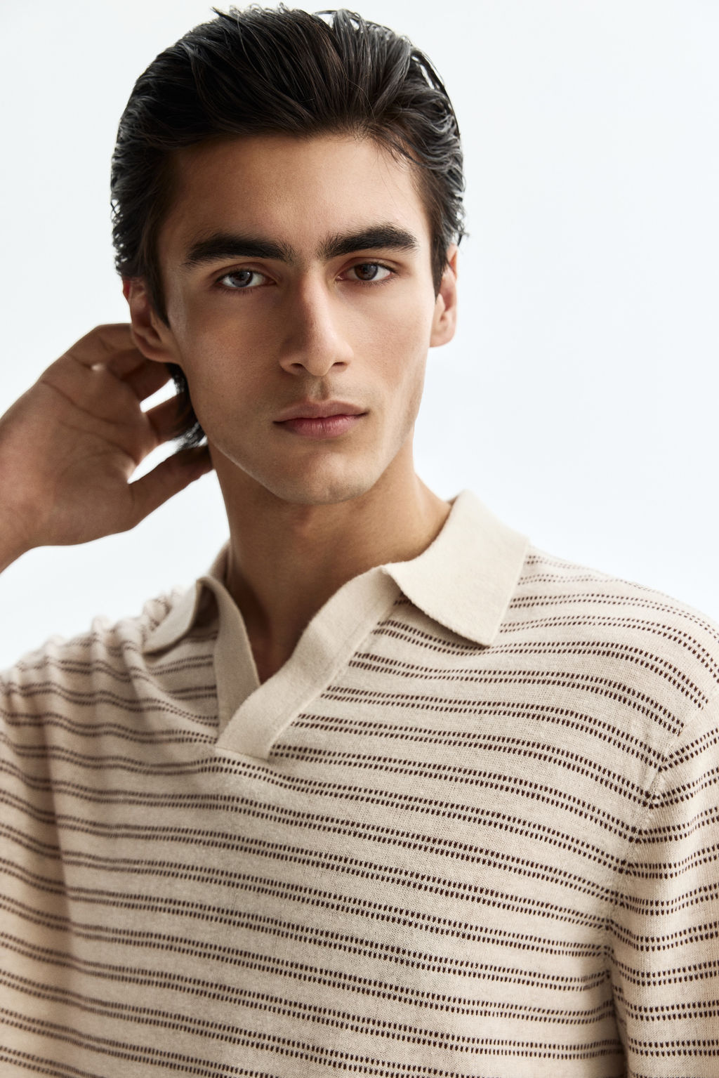 Polo en mezcla de lino Regular Fit - H&m фото 9