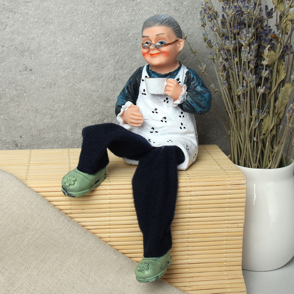 Цена за 2 шт. Фигурка Бабушка, Дедушка висячие ножки 20 см / YH0366 /уп 96/микс - Галеонтрейд фото 9