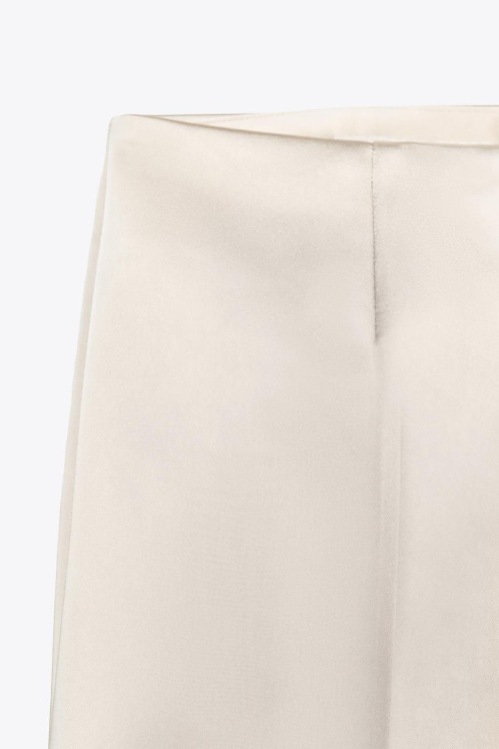 HIGH-WAIST SATIN TROUSERS - Zara фото 7