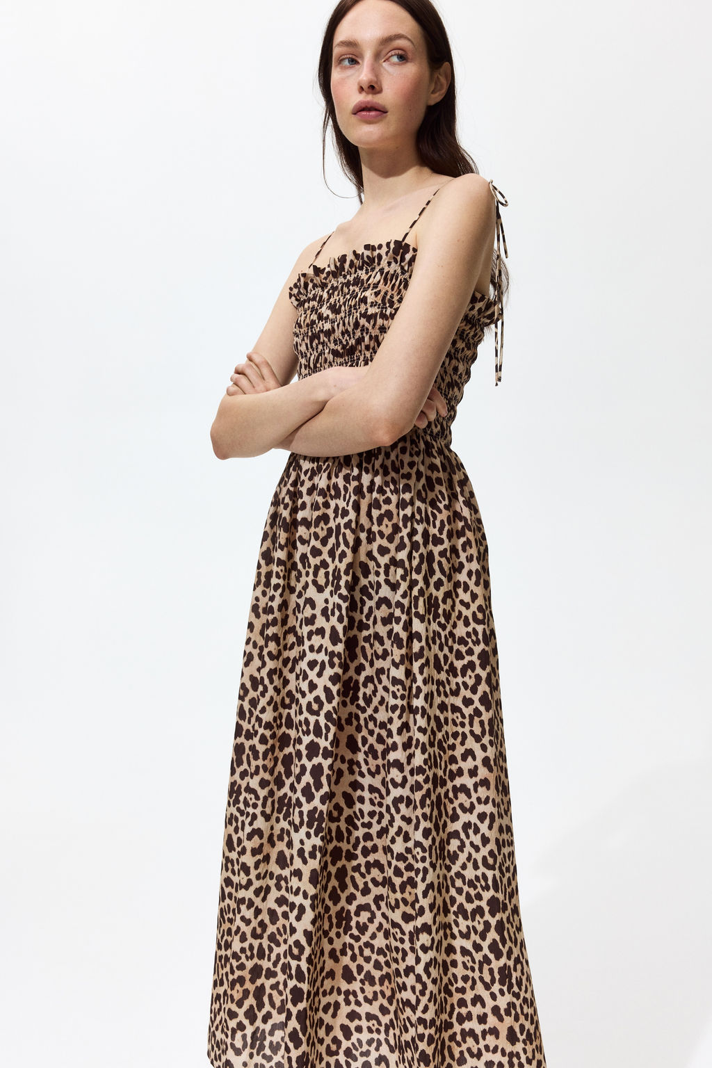 Vestido de tirantes con cuerpo nido de abeja - H&m фото 4