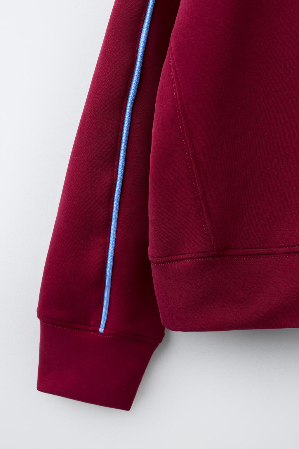SUDADERA SPORTY CONTRASTE / Burgundy - Zara фото 6