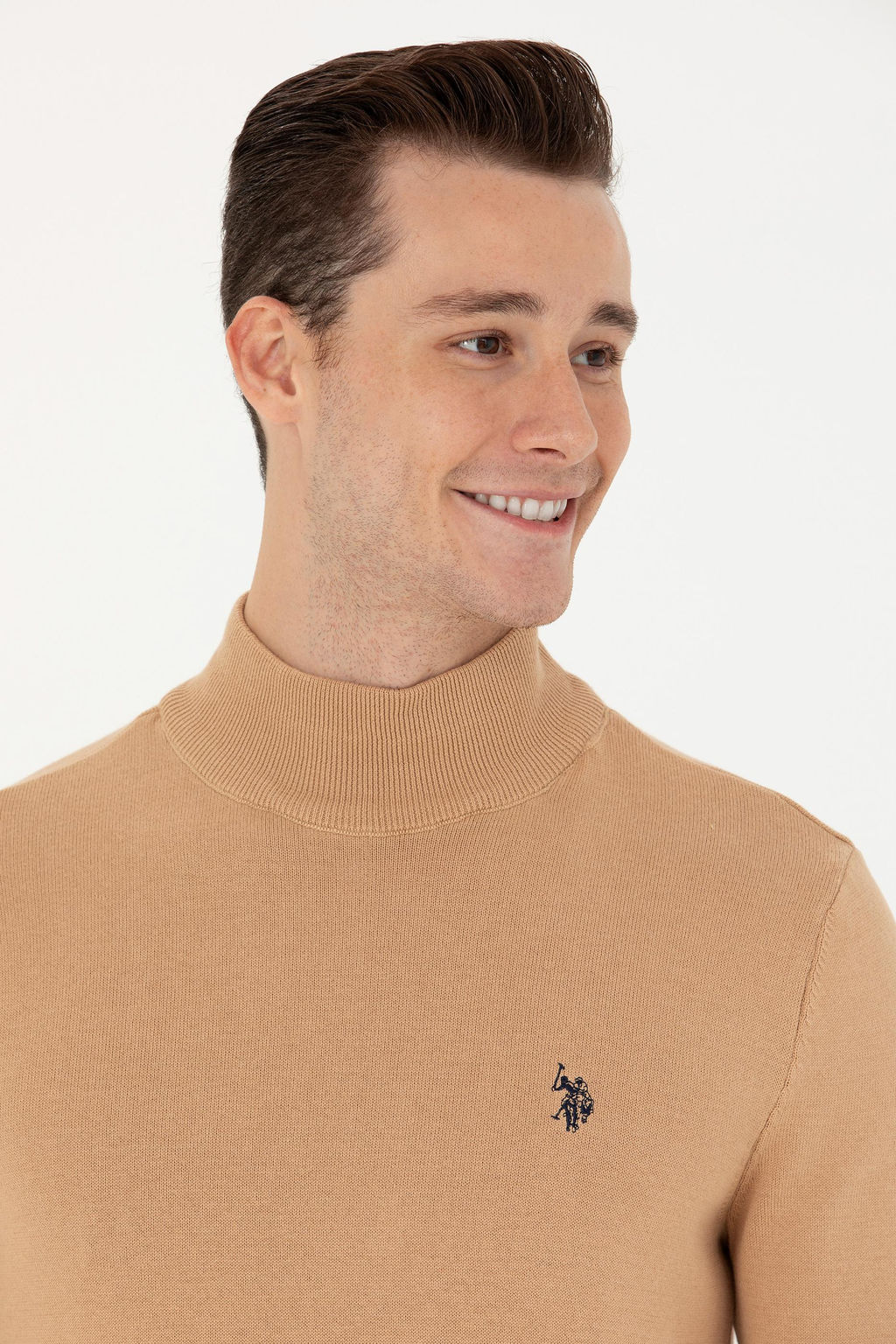 U. S. Polo Assn Мужской базовый свитер песочного меланжа - U.s. polo assn фото 16