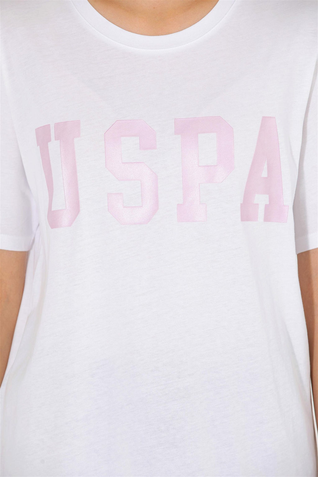 U. S. Polo Assn Женская белая базовая футболка с круглым вырезом - U.s. polo assn фото 14