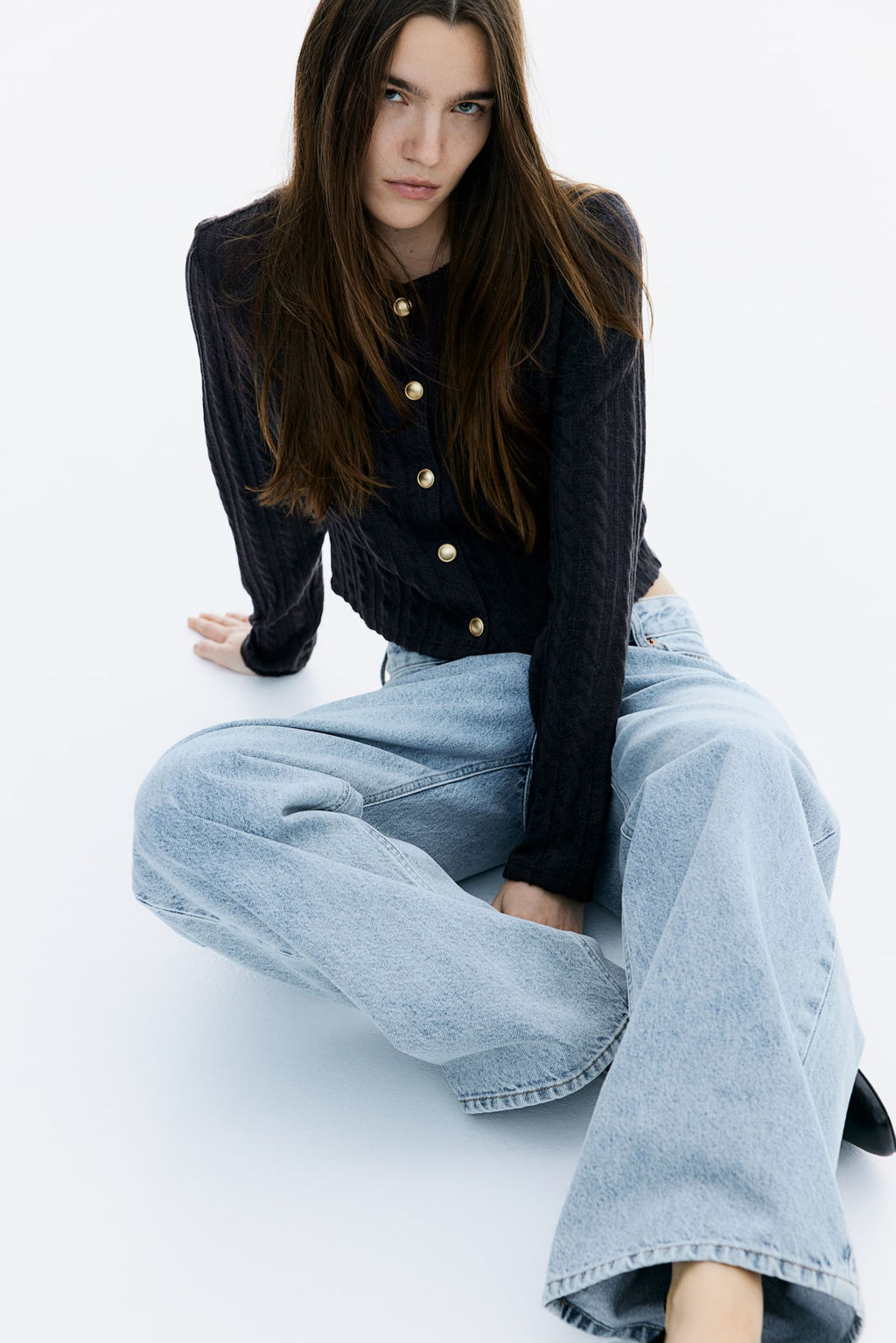 Cardigan en punto efecto trenzado - H&m фото 2