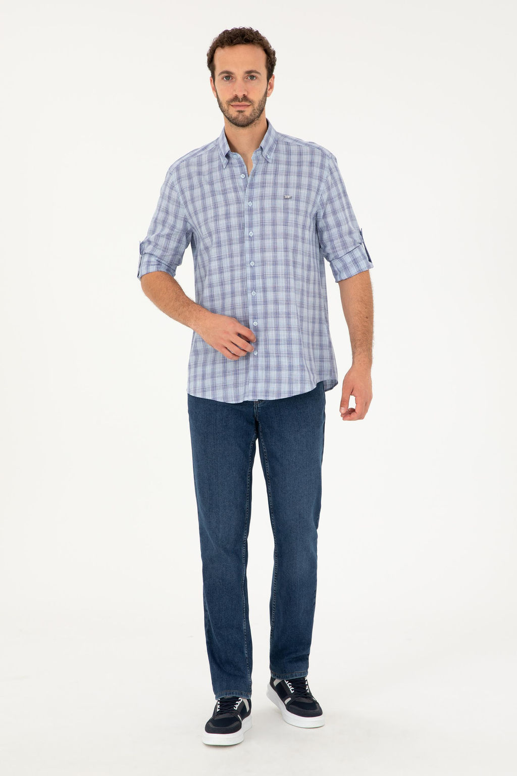 Мужская темно-синяя рубашка с длинным рукавом Неожиданная скидка в корзине - U.s. polo assn фото 4