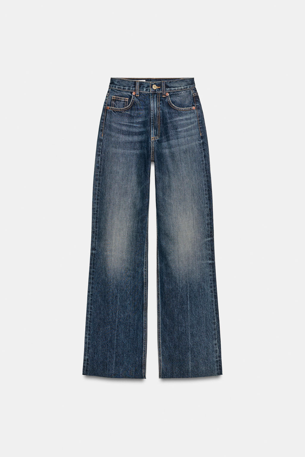 TRF WIDE-LEG HIGH-WAIST FULL LENGTH JEANS - Zara фото 33