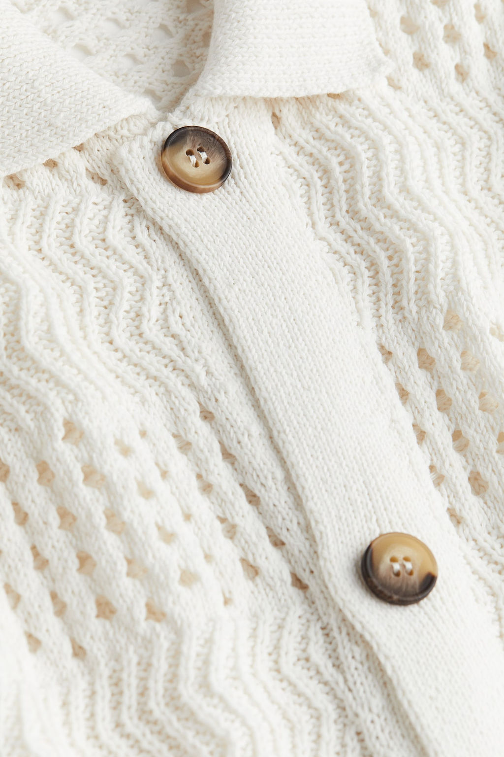 Cardigan en punto pointelle Regular Fit - H&m фото 2