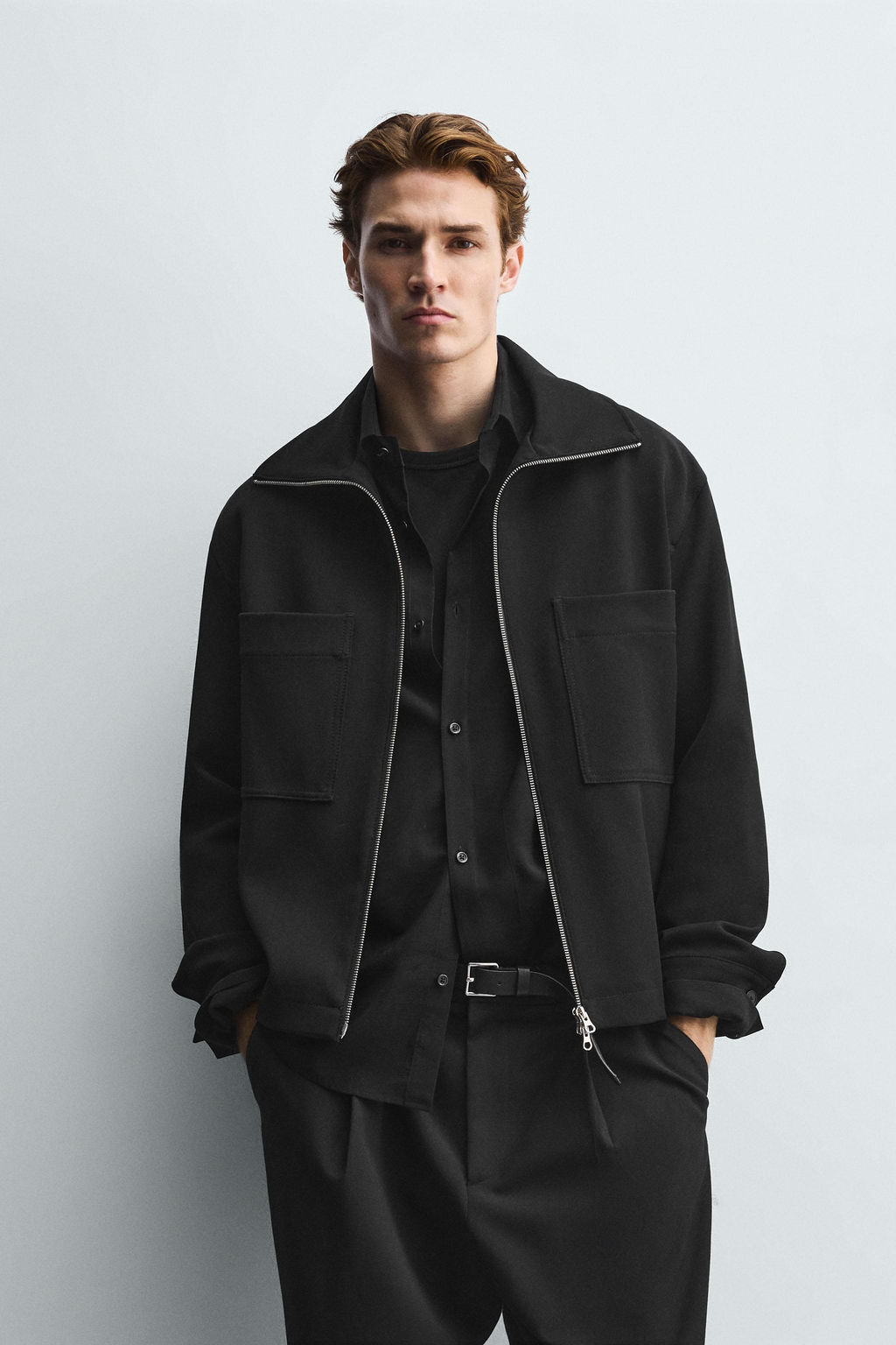 BOXY FIT ZIP-UP OVERSHIRT - Zara фото 2