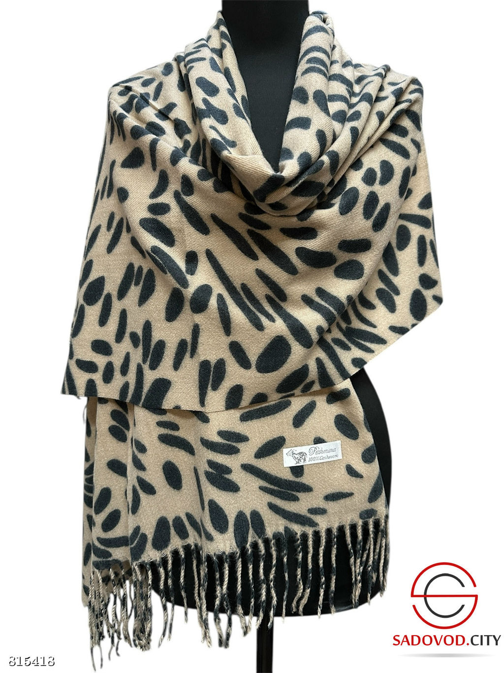 Палантин женский с принтом