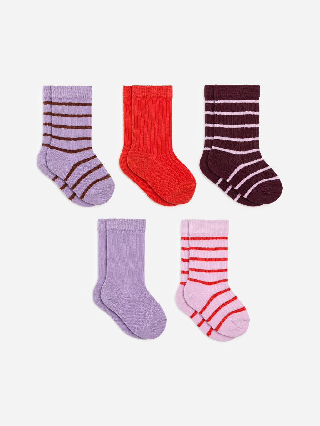 Calcetines de punto de canal? para beb?, 5 pares