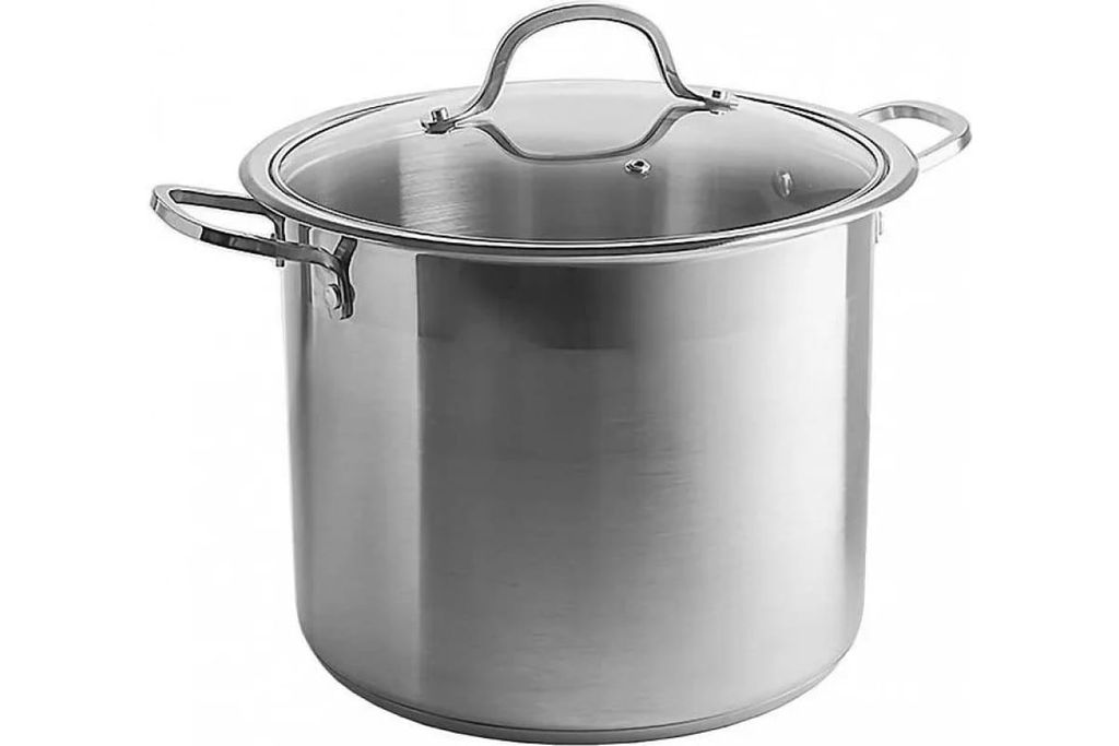 Кастрюля нерж. 10,0 л стекл. крышка 24*21 см, арт. ВЕ-128-10L