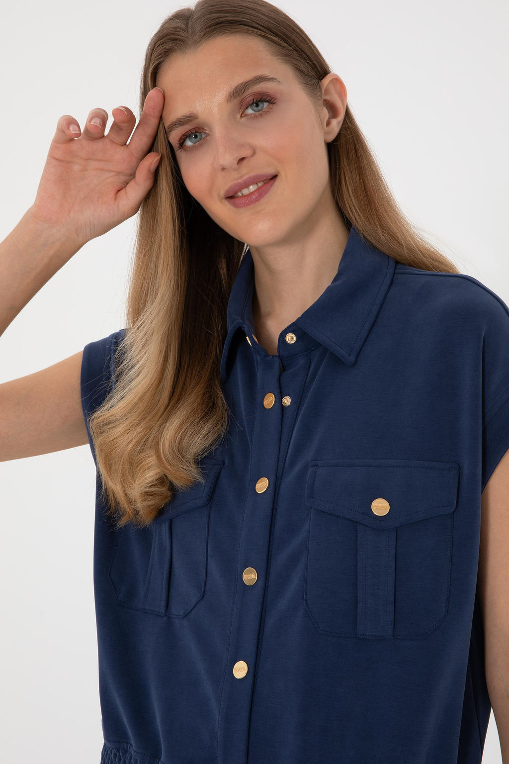 Kad_n Lacivert Sweatshirt Sepette S_rpriz _ndirim - U.s. polo assn фото 2