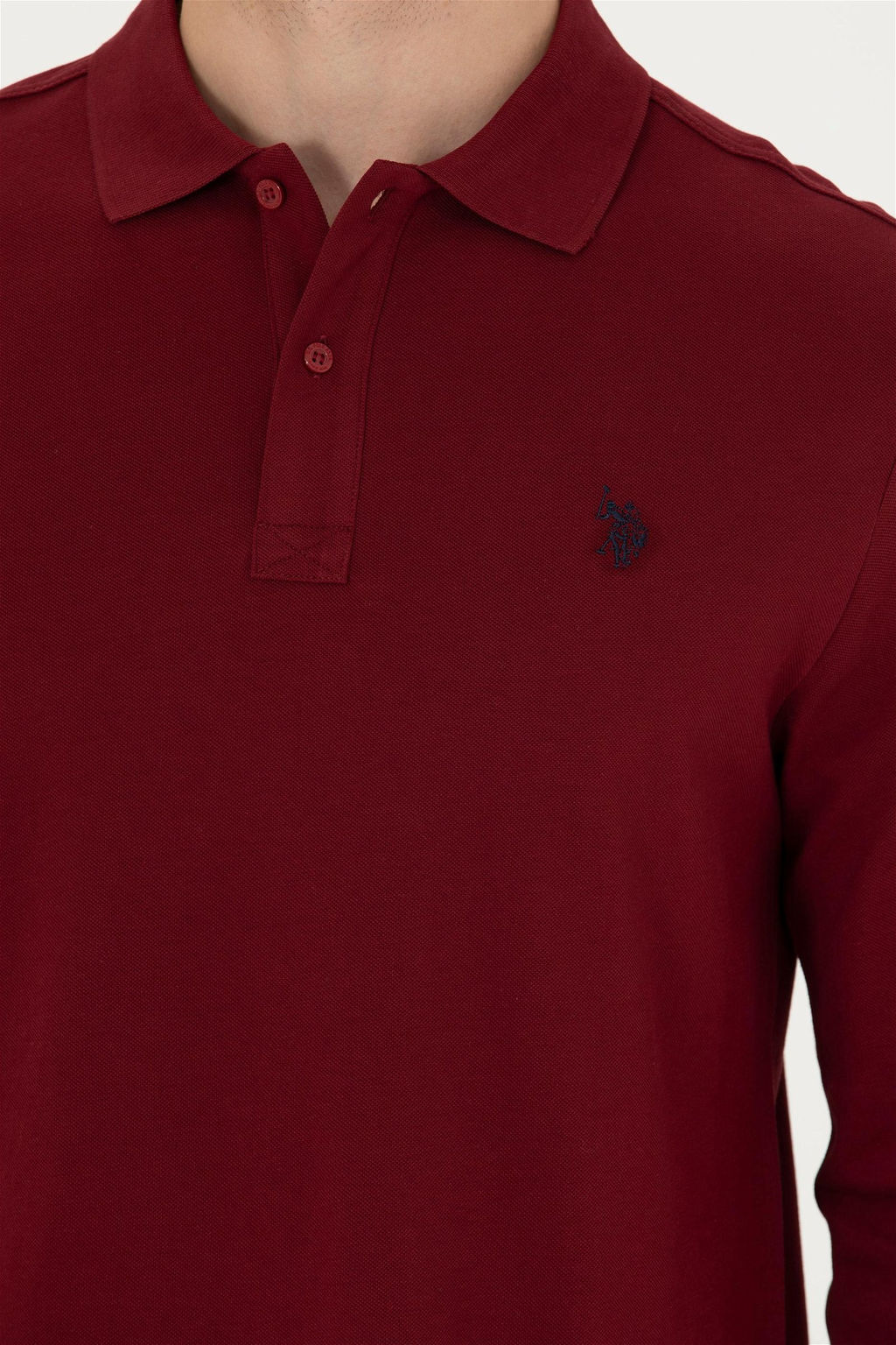 Мужская бордово-красная базовая толстовка - U.s. polo assn фото 14