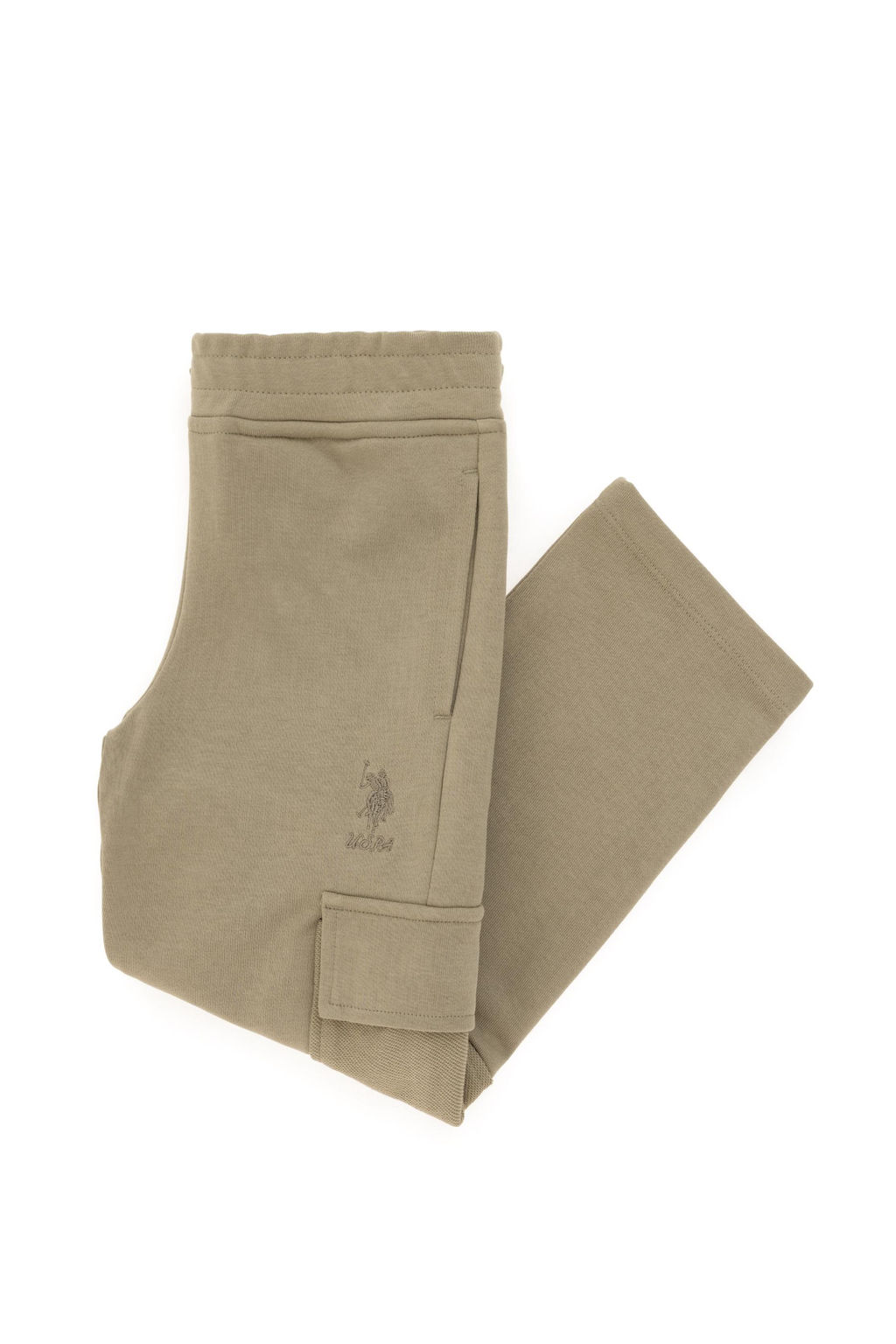 Светлые спортивные штаны цвета хаки для девочек - U.s. polo assn фото 3