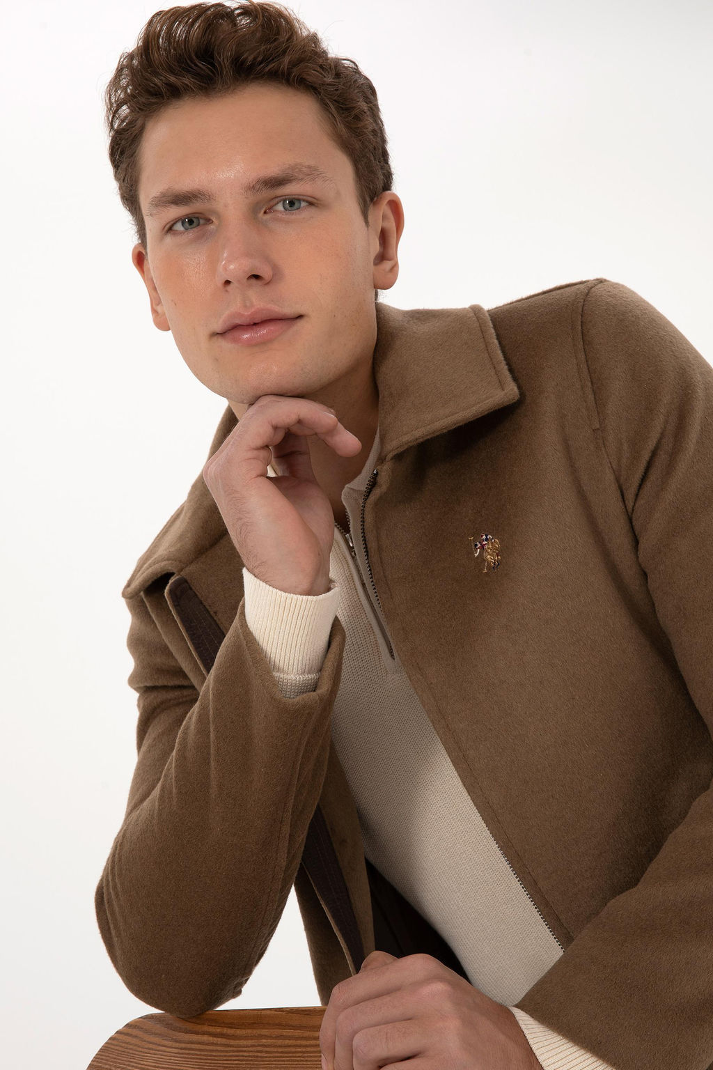 Erkek Camel Ka_e Mont - U.s. polo assn фото 2