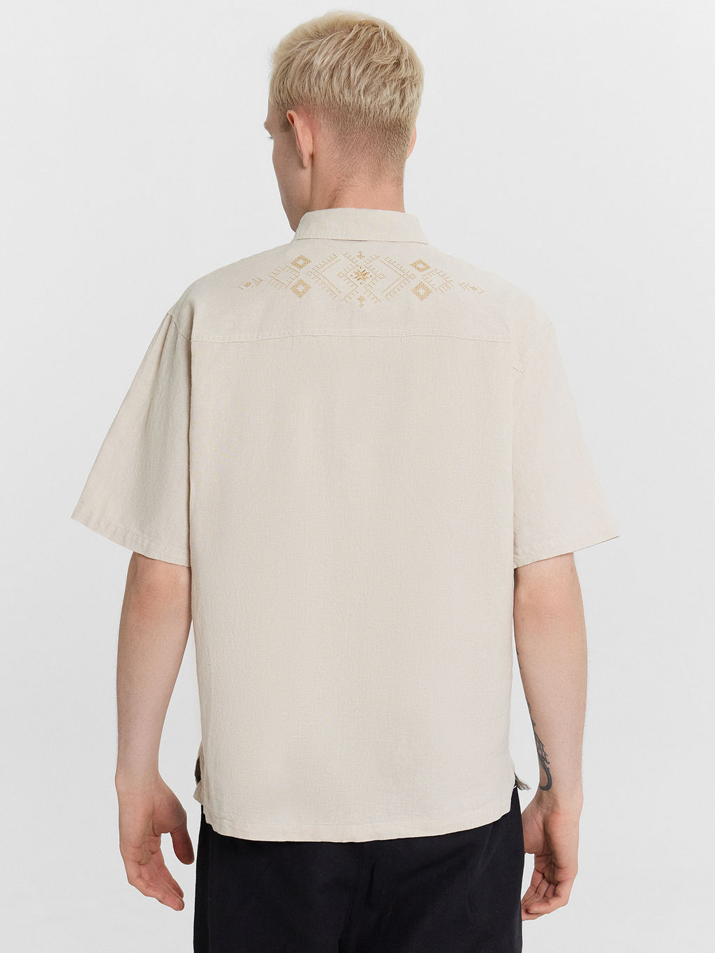 Рубашка мужская бежевая - Mark formelle фото 4