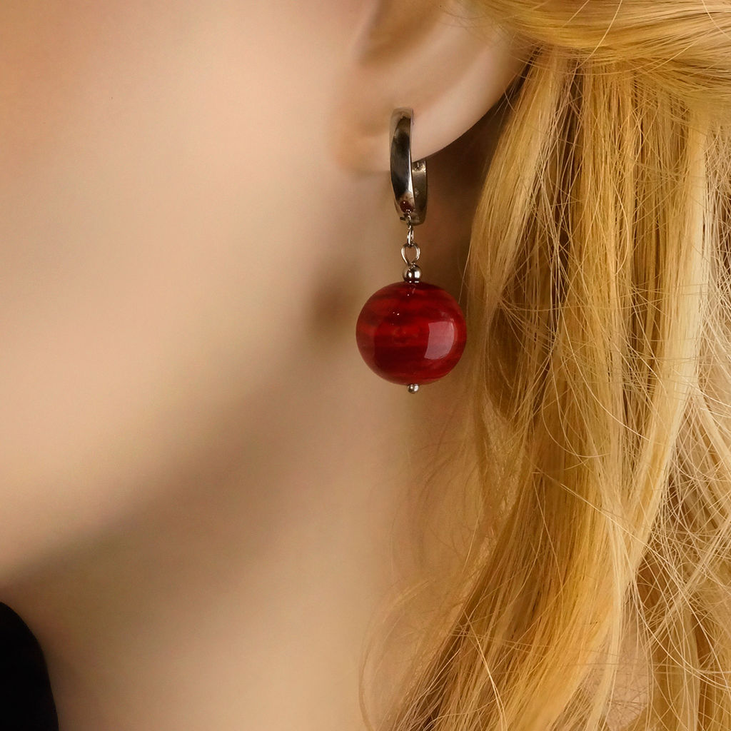 Серьги из муранского стекла CHERRY & CHOCOLATE LS3476