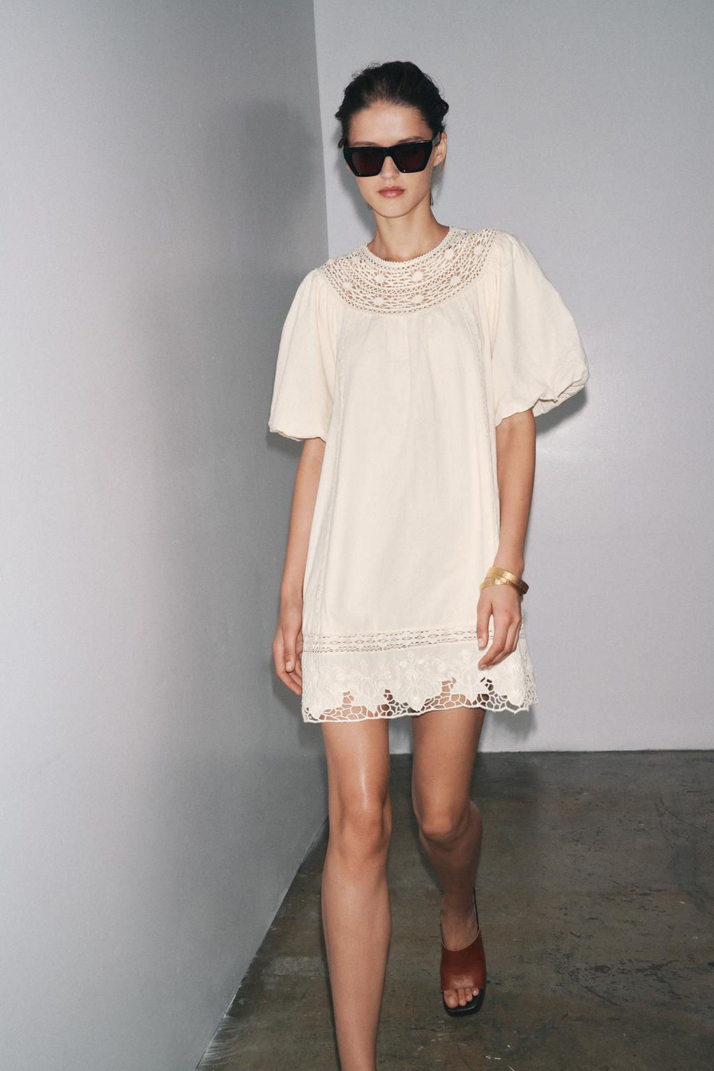 ZW COLLECTION EMBROIDERED SHORT DRESS - Zara фото 2