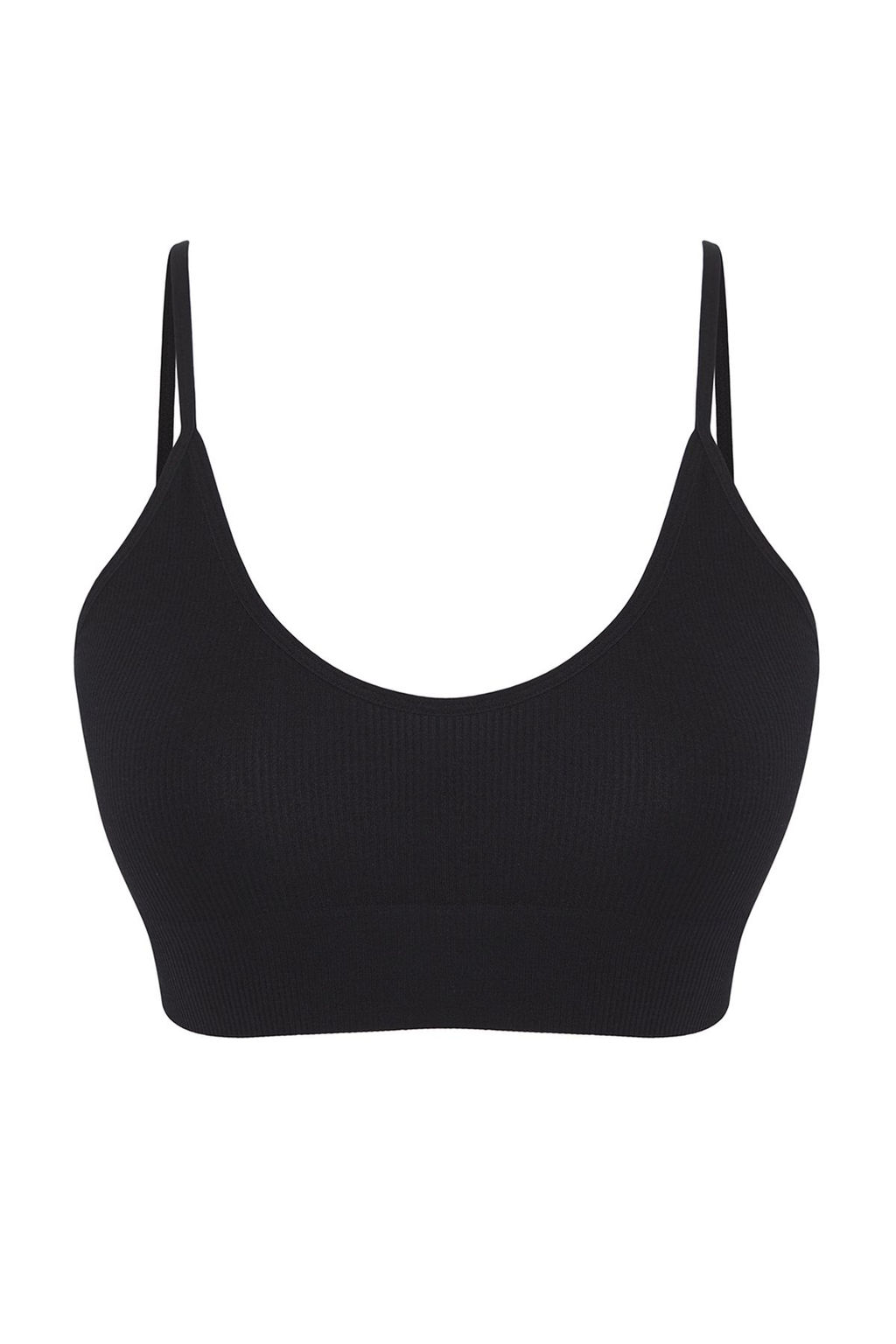 TRENDYOLMILLA Siyah Seamless/Dikissiz Ip Ask?l? Balensiz Kaps?z Bralette Orme Sutyen THMAW23SU00140 фото 22
