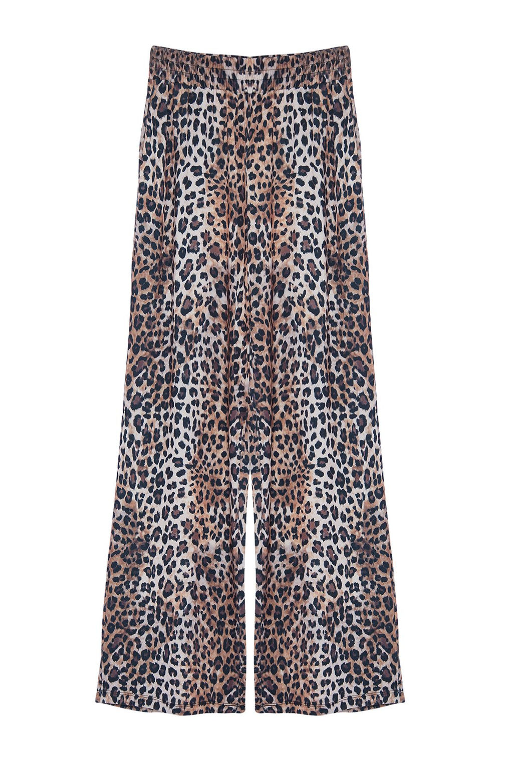 Leopar Bask?l? Wide Leg/Rahat Kesim Yuksek Bel Esnek Pantolon TWOSS23PL00129