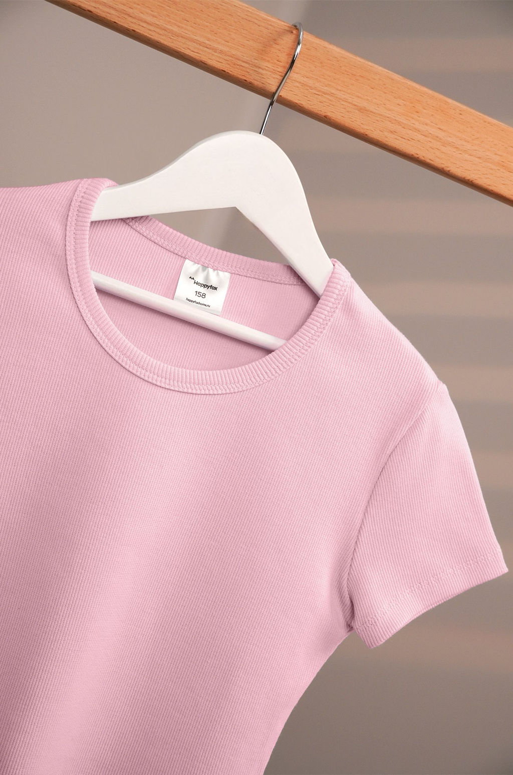 Футболка для девочки в рубчик из рибаны Happyfox  фото 19