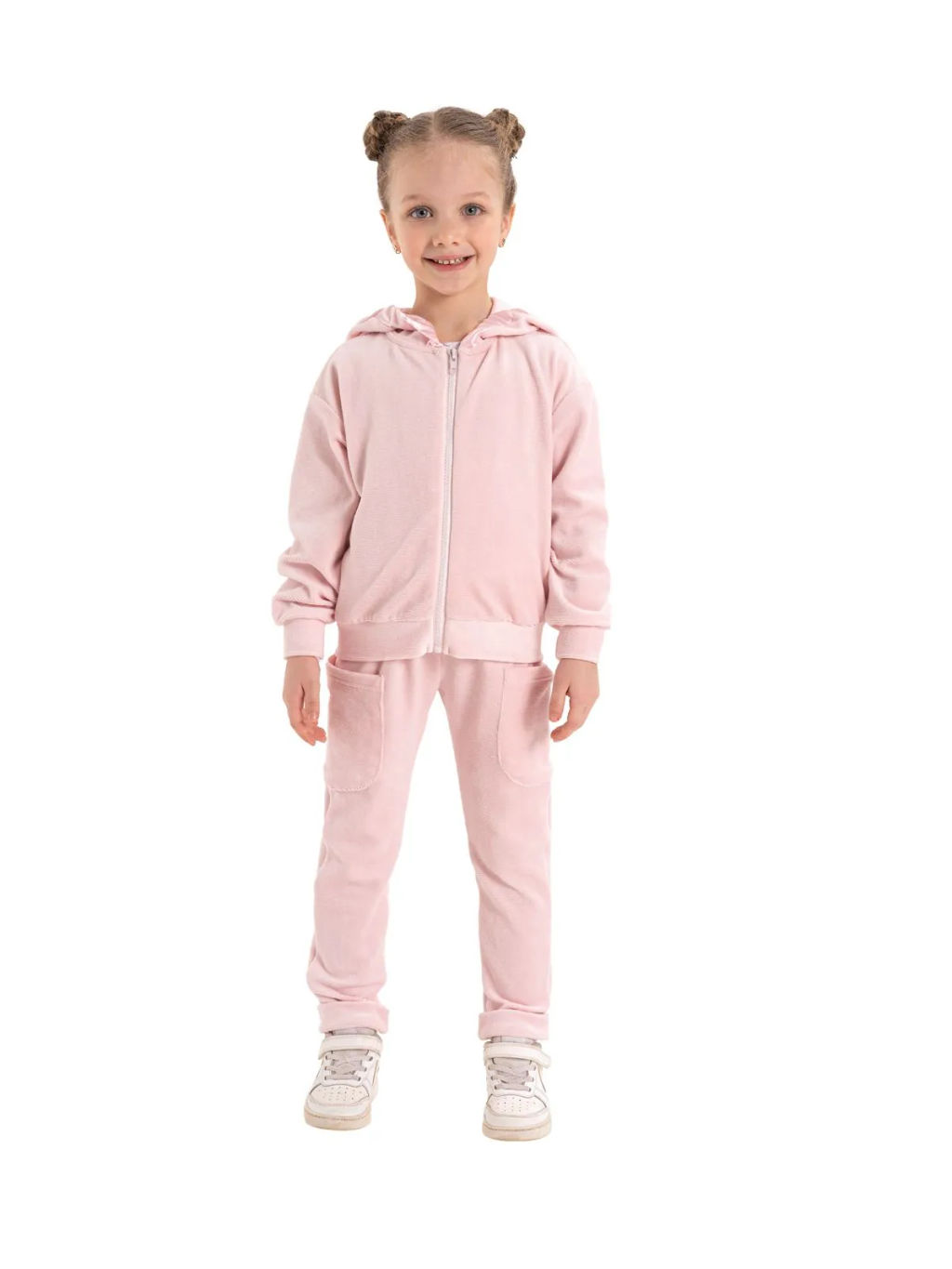 Джемпер дев. из велюра О66632 - Карамелли фото 5