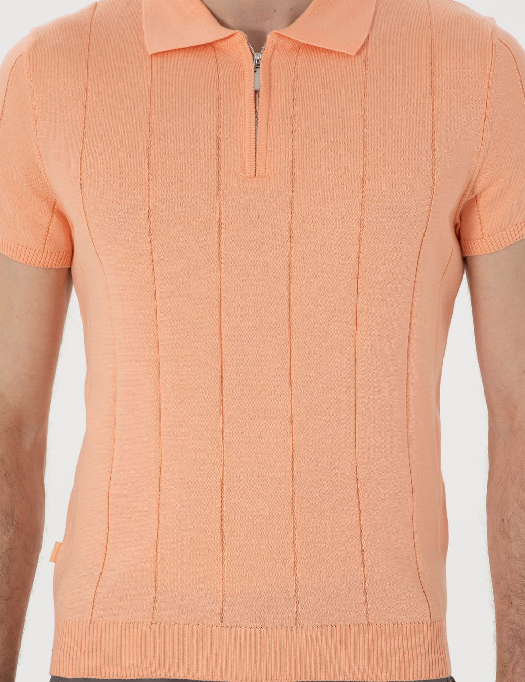 Yavrua_z_ Slim Fit Fermuarl_ Polo Yaka Triko Ti__rt