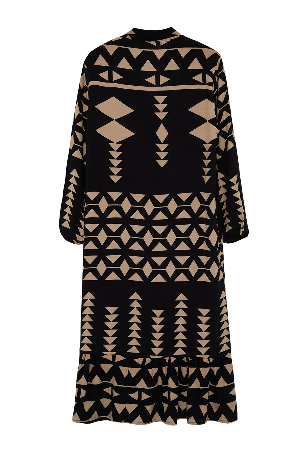 TRENDYOLMILLA Mavi Bask?l? Midi Genis Kseim Bordur Desen Detayl? Dokuma Elbise Dokuma Elbise TWOSS24EL01019 фото 8