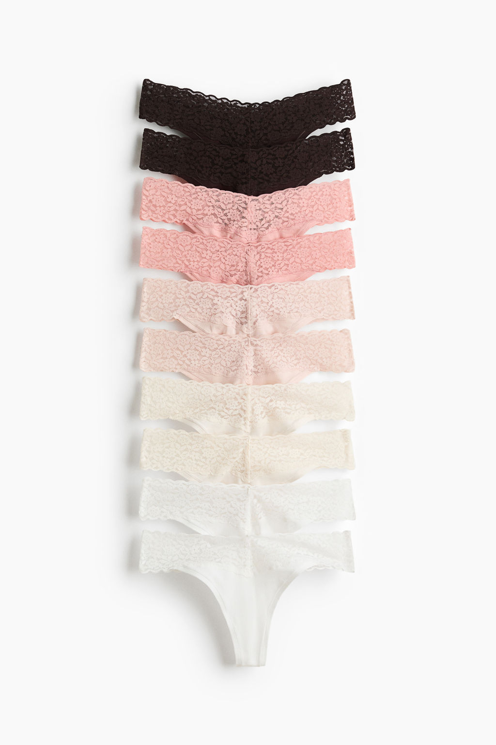 Pack de 10 bragas Thong de encaje - H&m фото 4