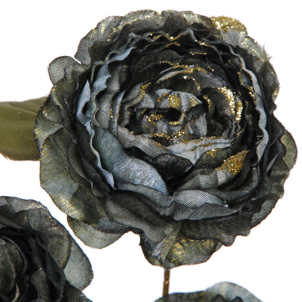 Искусственные цветы "FLOWERS GLAMOUR" 63см Пионы 3 цветка зеленые