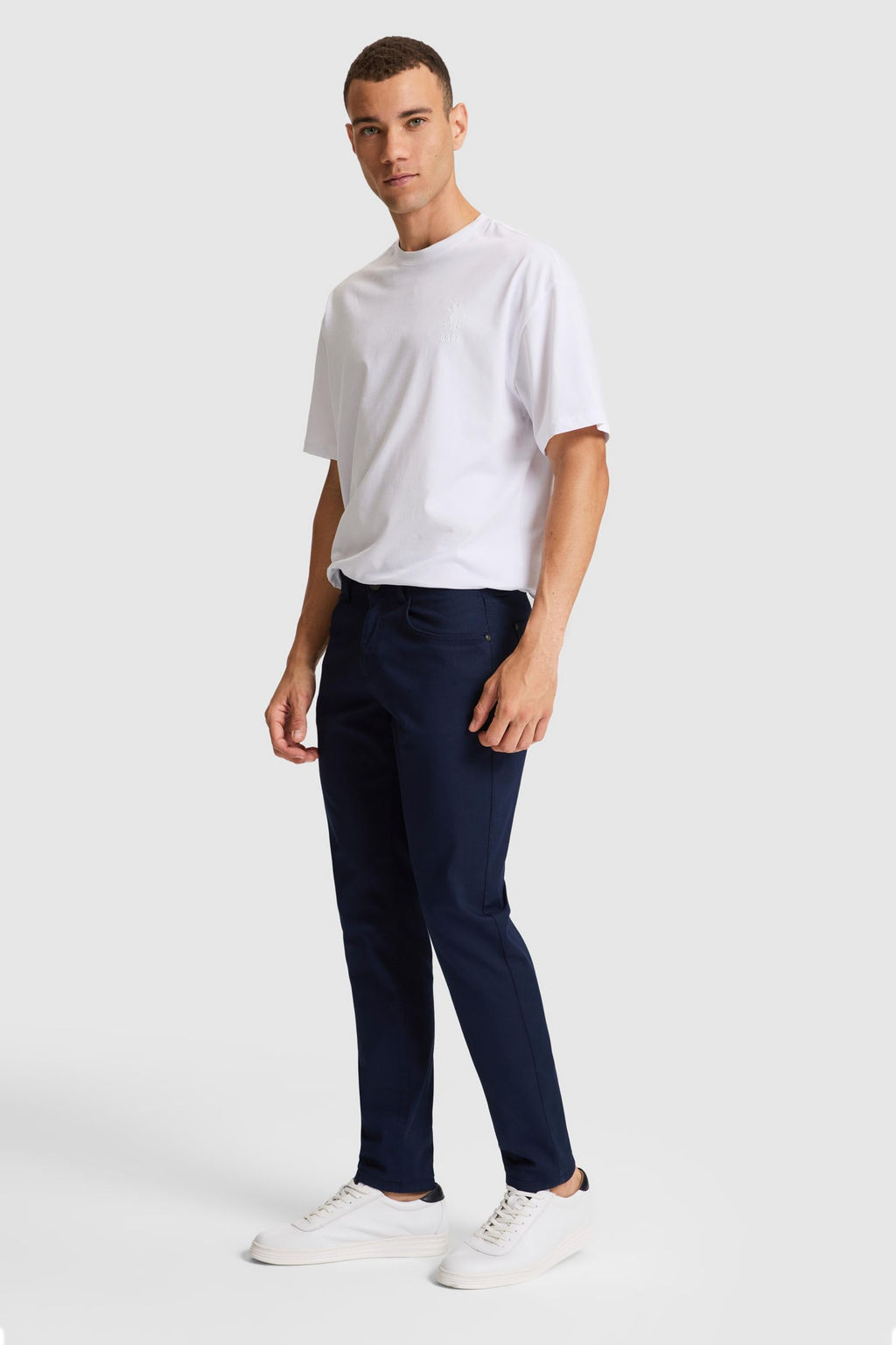Erkek Lacivert Kanvas / Chino Pantolon