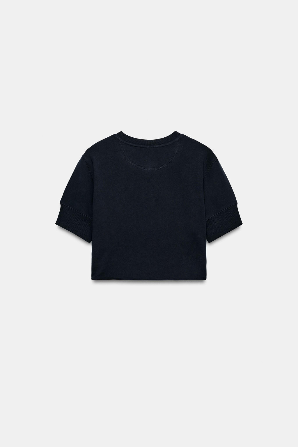 SUDADERA CROP CUELLO PANADERO / Azul / Blanco - Zara фото 7