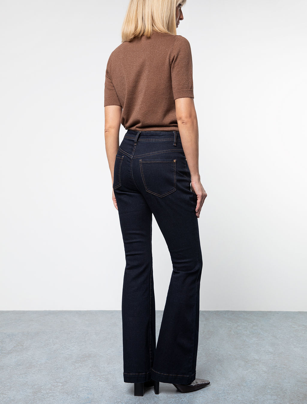 VILATTE / Джинсы-клеш из эластичного денима  фото 6