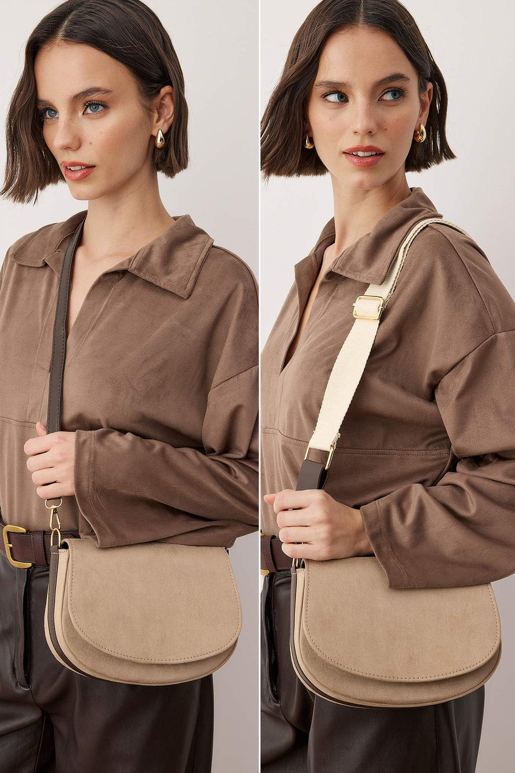 Bej Suet Cift Ask?l? Kad?n City Canta TAKAW26OC00032