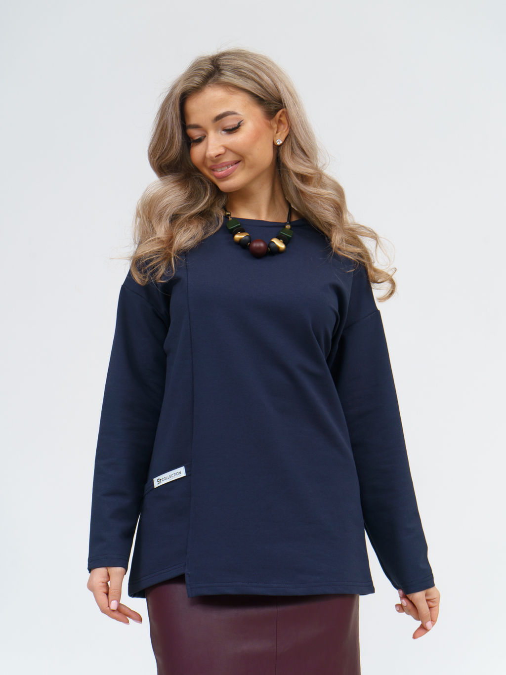 787 Туника "Серо-синий"