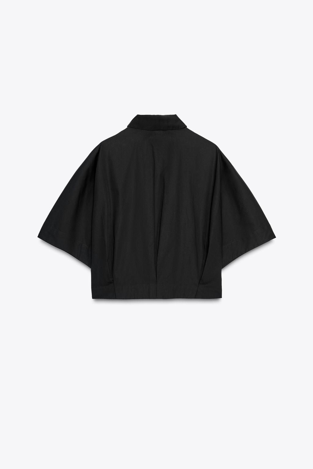 WIDE-SLEEVE POPLIN SHIRT - Zara фото 8