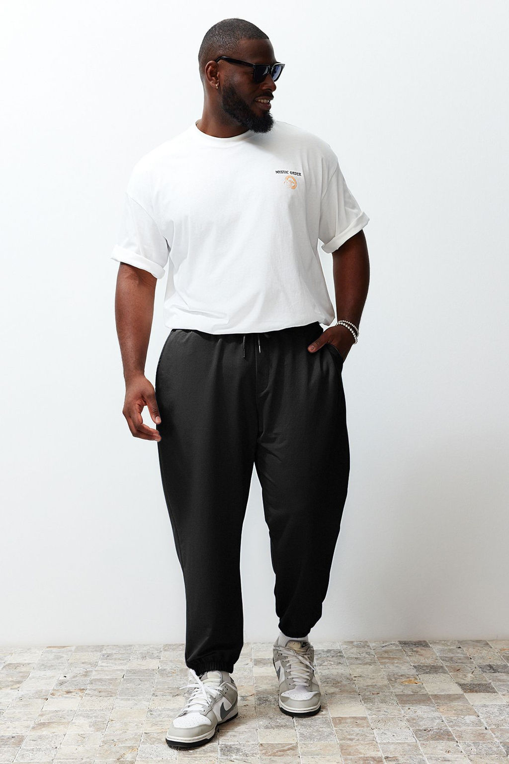 TRENDYOL MAN Buyuk Beden Indigo Oversize Rahat %100 Pamuklu Esofman Alt? TMNSS24AJ00001 - Trendyolmilla фото 6