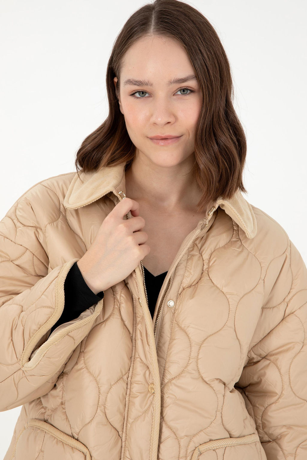 Женское песочное пальто - U.s. polo assn фото 2