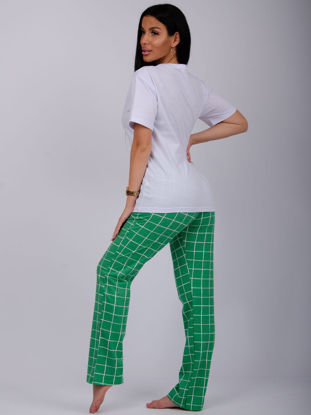 Пижама Лизи 2 брюки, трикотаж - Малина фото 6