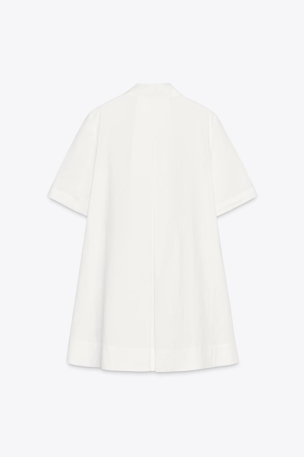 ZW COLLECTION POPLIN SHORT DRESS - Zara фото 7