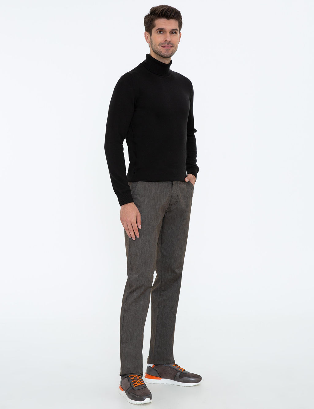 Kahverengi Regular Fit Kanvas Pantolon - Pierre cardin фото 3