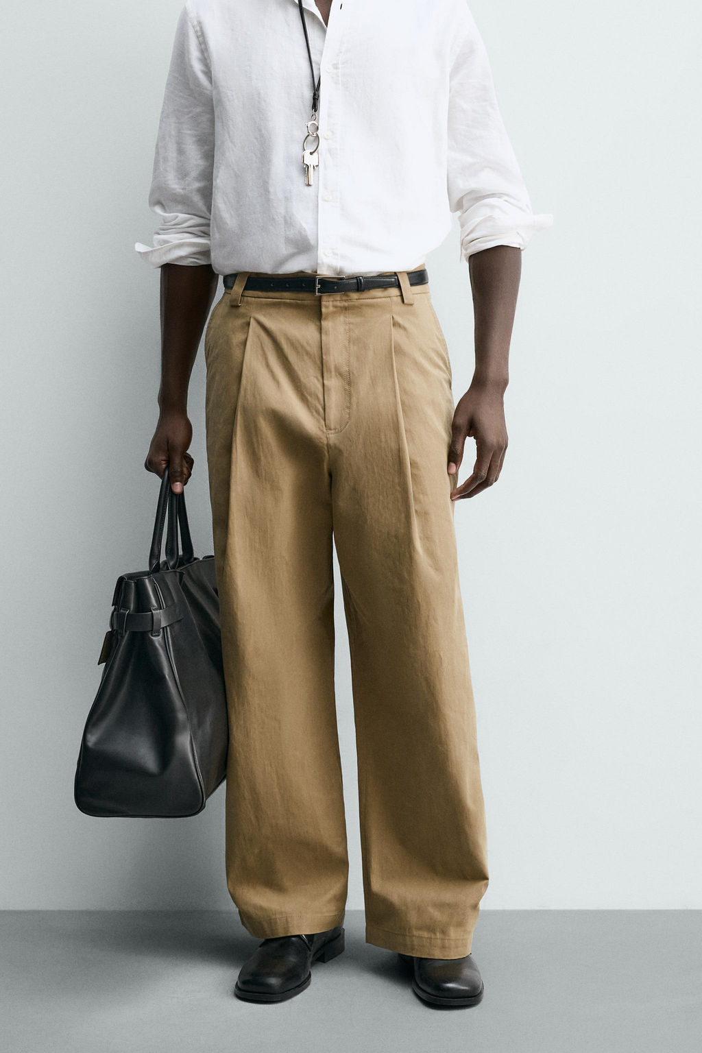 BARREL FIT PLEATED TROUSERS - Zara фото 2