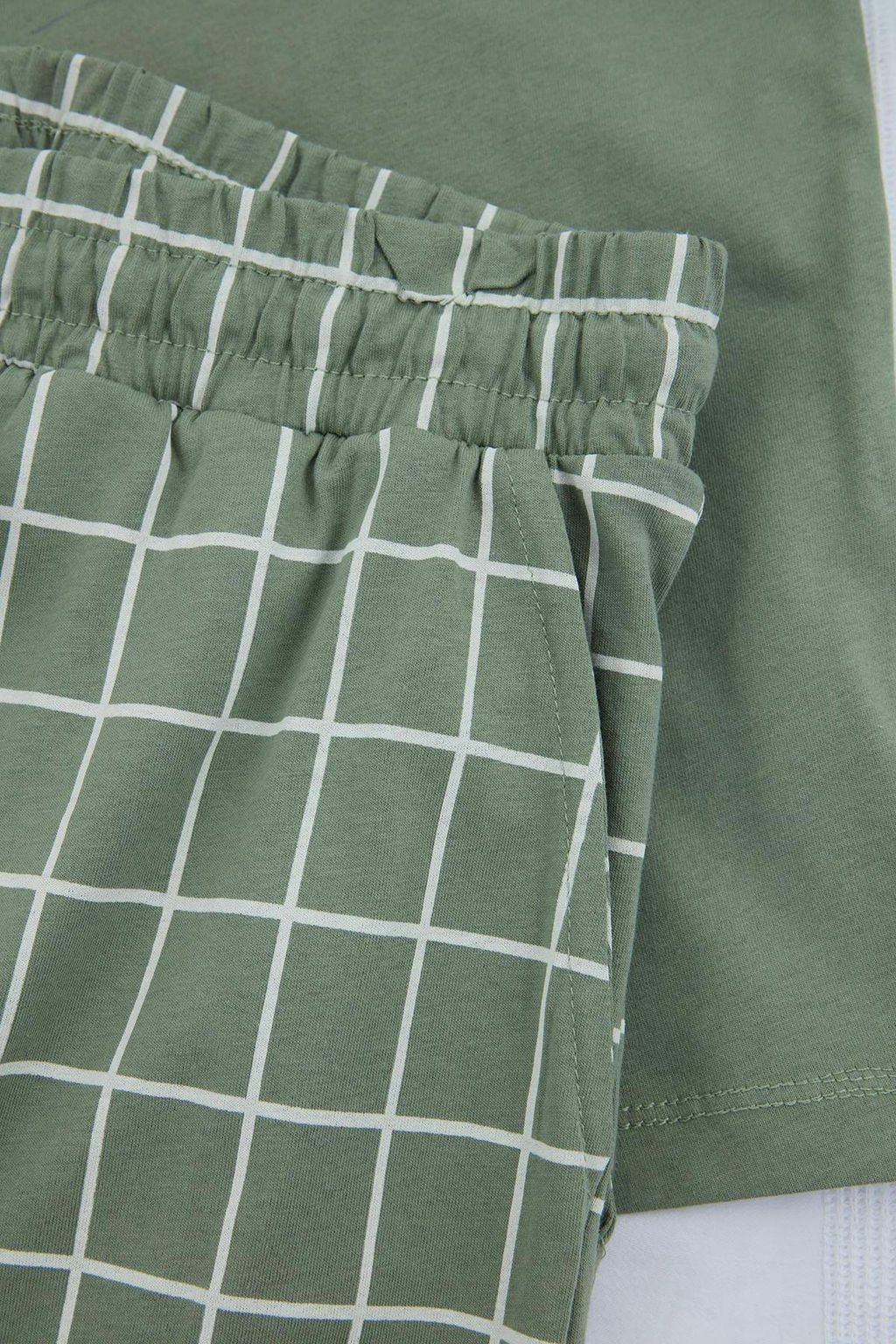 TRENDYOL MAN Lacivert Regular Fit Ekose Orme Sortlu Pijama Tak?m? TMNSS25PT00034 - Trendyolmilla фото 11