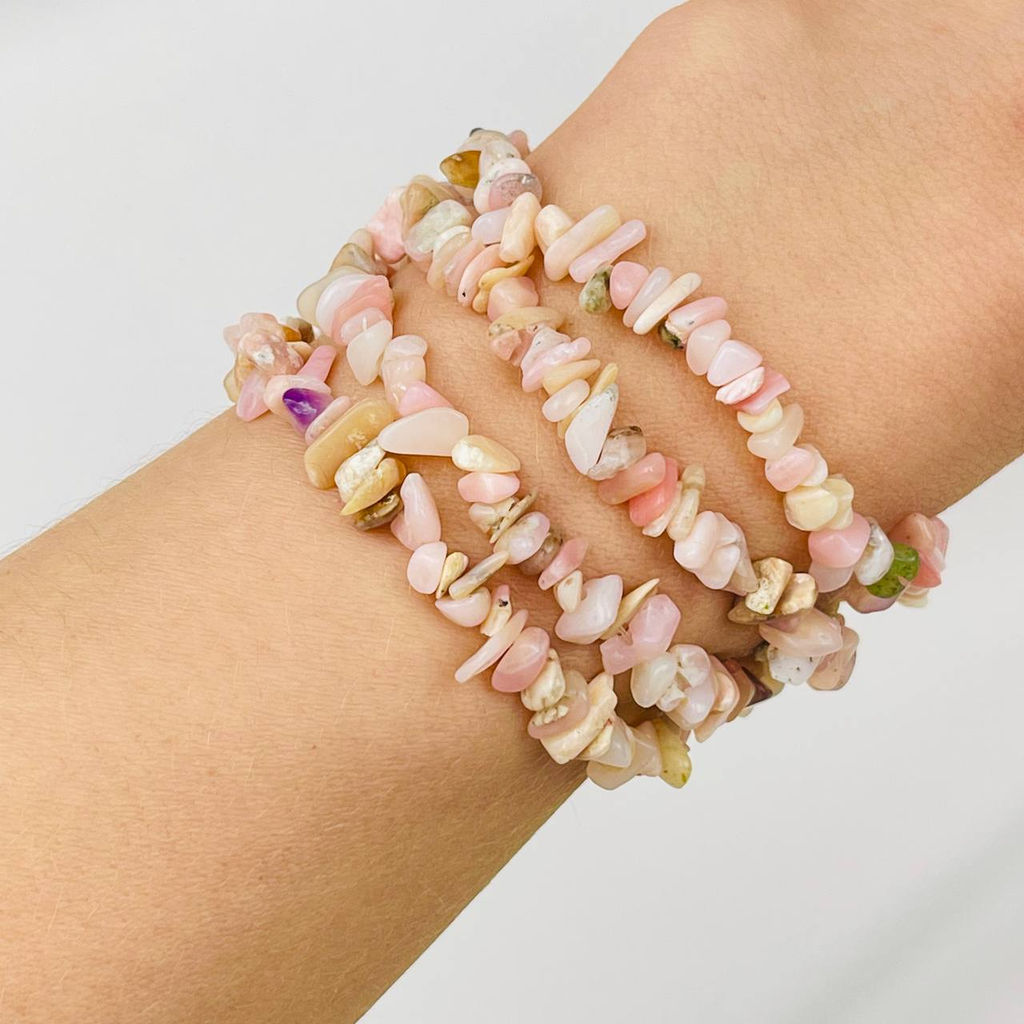 Бусины для украшений из розового Опала крошка