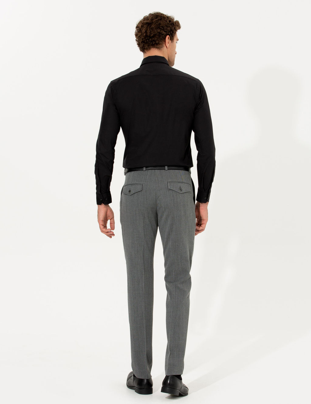 Серые зауженные брюки из ткани - Cacharel фото 4